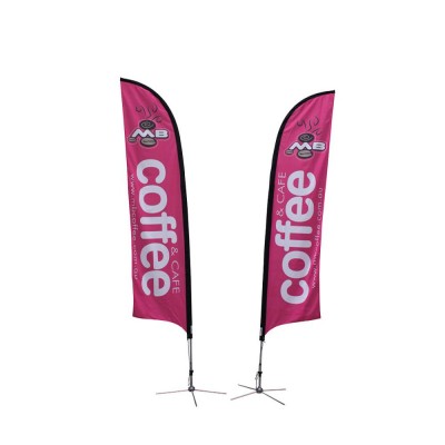 Latest new design volume produce advertising flags feather banner magnets customized banner