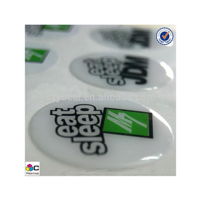 Environmental custom clear epoxy resin dome pvc sticker sticker