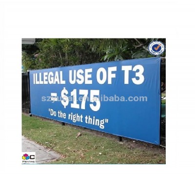 Commonly used on outdoor vinyl mesh advertising banners with signs for business